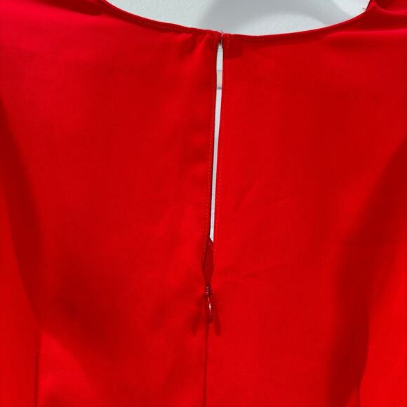 Amanda Uprichard Red Puff Sleeve Twist Front Mini Dress – Size Medium - Picture 11 of 15